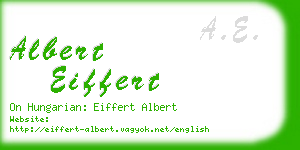 albert eiffert business card